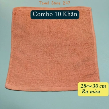 Combo 10 khăn lau 100% cotton 30x30cm thấm nước mỏng nhẹ lau bàn bếp - 49.000đ 10