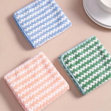 Combo 10 khăn lau bếp 2 mặt siêu thấm 25x25cm - Khăn lau chén bát đa năng, sạch mạnh, giá chỉ 22.000₫