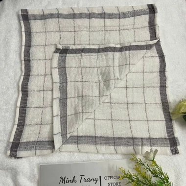 Combo 10 Khăn Lau Bếp Cotton 30x35cm Đa Năng, Mỏng, Thấm Nước, Khô Nhanh, Không Phai Màu, Lau Sạch Bụi Bông 3