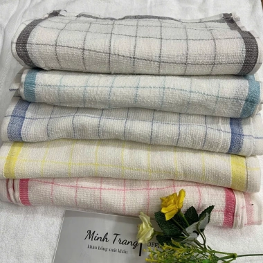 Combo 10 Khăn Lau Bếp Cotton 30x35cm Đa Năng, Mỏng, Thấm Nước, Khô Nhanh, Không Phai Màu, Lau Sạch Bụi Bông 4