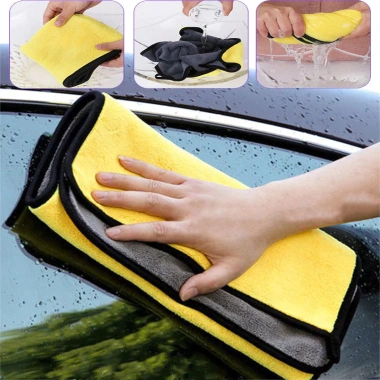 Combo 10 khăn lau đa năng 2 mặt Vàng Xám Thấm hút tốt, lau xe, vệ sinh 22.500₫