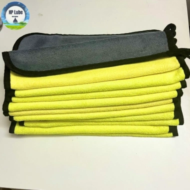 Combo 10 khăn lau đa năng 30x30 dày 2 mặt vàng xám, thấm hút tốt, lau rửa xe, chỉ 40.000₫ 6