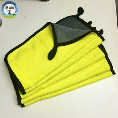 Combo 10 khăn lau đa năng 30x30 dày 2 mặt vàng xám, thấm hút tốt, lau rửa xe, chỉ 40.000₫ 9