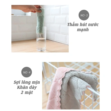 Combo 10 khăn lau đa năng PROKI KITCHEN 2 mặt siêu thấm nước, siêu hút, bếp & nhà 9