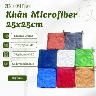 Combo 10 khăn lau microfiber 25x25cm đa năng lau xe, bếp, kính, spa, siêu thấm 70.000đ Combo 10 khăn lau microfiber 25x25cm đa năng lau xe, bếp, kính, spa, siêu thấm 70.000đ