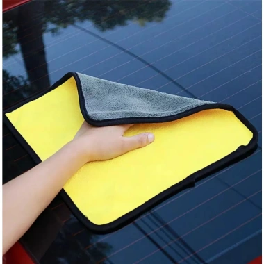Combo 10 Khăn Lau Ô Tô Xe Hơi Màu Vàng 2 Lớp Microfiber Siêu Thấm - Giá 99.900đ