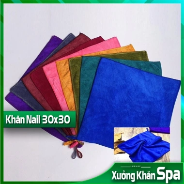 Combo 10 khăn lau tay, lau bàn, lau bếp KT 30x30, móc quai treo, siêu rẻ 45.000