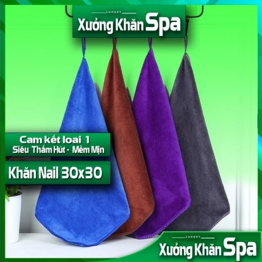 Combo 10 khăn lau tay, lau bàn, lau bếp KT 30x30, móc quai treo, siêu rẻ 45.000