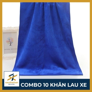 Combo 10 khăn lau xe hơi & xe máy - Thấm nước, nhanh khô, bền cao, giá 150.000đ