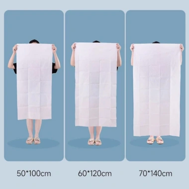 Combo 10 Khăn Tắm Du Lịch 1 Lần Cellulose Phân Hủy Sinh Học Thấm Hút Mạnh Khô Nhanh Giá 45.000
