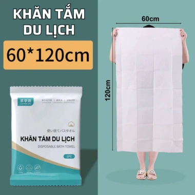 Combo 10 Khăn Tắm Du Lịch 1 Lần Cellulose Phân Hủy Sinh Học Thấm Hút Mạnh Khô Nhanh Giá 45.000