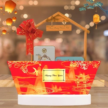 Combo 10 Khay Thuyền XUÂN AN NHIÊN Đựng Quà Tết 2.026 - Giá 42.000đ, Sỉ & Lẻ số lượng lớn