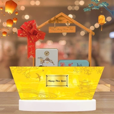 Combo 10 Khay Thuyền XUÂN AN NHIÊN Đựng Quà Tết 2.026 - Giá 42.000đ, Sỉ & Lẻ số lượng lớn