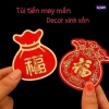 Combo 10 móc treo đồ họa tiết túi tiền chữ Phúc - Móc dán cường lực bám dính, chịu lực tốt, mẫu mới - Giá chỉ 28.999₫ 4