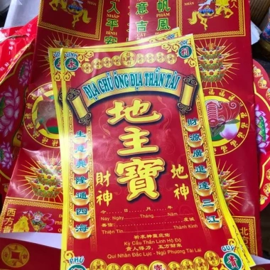 Combo 10 phần Giấy cúng Thần Tài, Đất Đai, Ông Táo, Quan Âm, Quan Công, Cúng Xe, Cúng Trời - Loại tốt, Giá chỉ 149.000đ 9