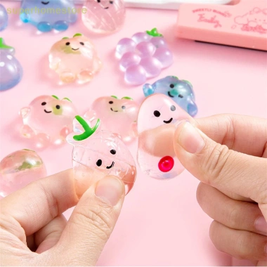 Combo 10 Squishy Trái Cây - Bóp Mềm Chuối Dứa Nho, Giảm Căng Thẳng, Giá Chỉ 29.900₫