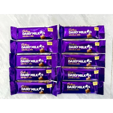Combo 10 Thanh Socola Sữa Cadbury Dairy Milk 11g - Thơm Ngon Giá Ưu Đãi 53.000đ (Giá Gốc 66.780đ)