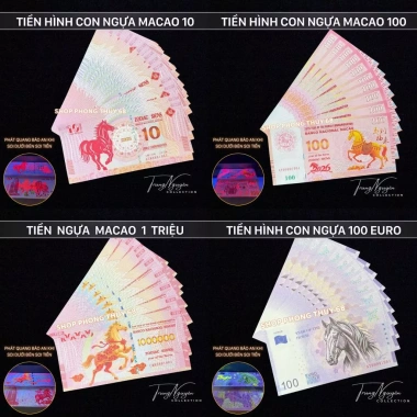 Combo 10 Tờ Tiền Ngựa Macao Kỷ Niệm - Lì Xì Tết 2.026 Năm Bính Ngọ Ý Nghĩa