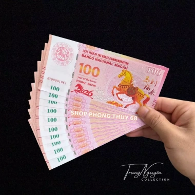 Combo 10 Tờ Tiền Ngựa Macao Kỷ Niệm - Lì Xì Tết 2.026 Năm Bính Ngọ Ý Nghĩa 7
