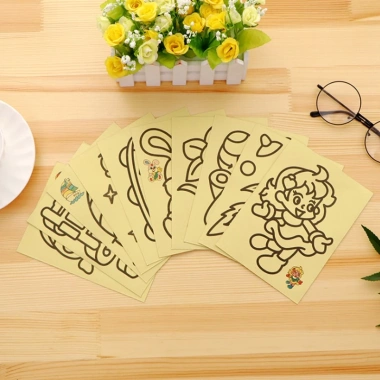 Combo 10 Tranh Cát Màu Khổ To - Sáng Tạo Cho Bé, Văn Phòng Phẩm Rẻ 29.800₫ 4