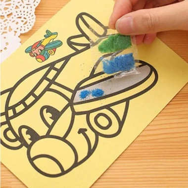 Combo 10 tranh cát size A7 (8,5x11,5cm), quà tặng học sinh, giá ưu đãi 19.000₫