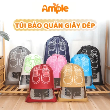 Combo 10 Túi Đựng Giày Dép Du Lịch Dây Rút Chống Bụi Bẩn Tiện Lợi 21.000 VND