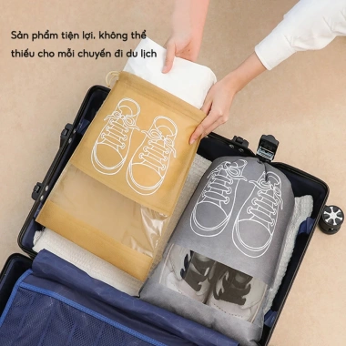 Combo 10 Túi Đựng Giày Dép Feinite Du Lịch - Dây Treo Vali, Chống Bụi Ẩm Mốc, Giá 59.000 VND
