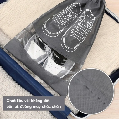Combo 10 Túi Đựng Giày Dép Feinite Du Lịch - Dây Treo Vali, Chống Bụi Ẩm Mốc, Giá 59.000 VND