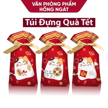 Combo 10 Túi Đựng Quà Mini Tết Dây Nơ Buộc Dễ Thương Túi Gói Quà Tặng Học Sinh Cuối Kỳ TET04 Giá Ưu Đãi 29.000 VND 5