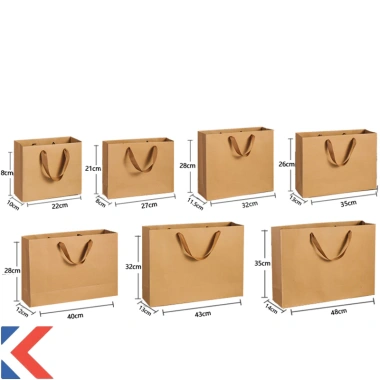 Combo 10 Túi Giấy Da Bò Có Nắm - Túi Quà Tặng Mỹ Phẩm, Trang Sức, Quần Áo Bán Buôn 40.500₫ 3