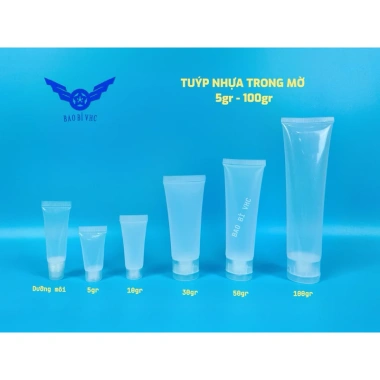 Combo 10 Tuýp Nhựa Trong Mờ 5-100ml - Dùng cho mỹ phẩm, kem dưỡng, son, kem đánh răng, giá chỉ 40.000₫