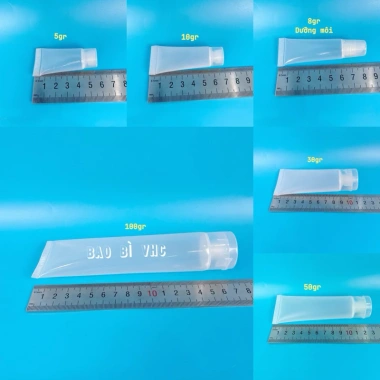Combo 10 Tuýp Nhựa Trong Mờ 5-100ml - Dùng cho mỹ phẩm, kem dưỡng, son, kem đánh răng, giá chỉ 40.000₫