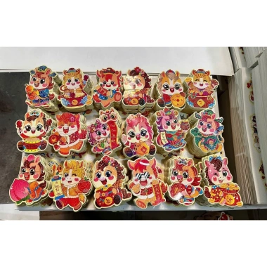 Combo 100 Bao Lì Xì 2.026 Chibi Dày Phản Quang Tết 2.026 Chipi Cực Cute - 23.500 VND