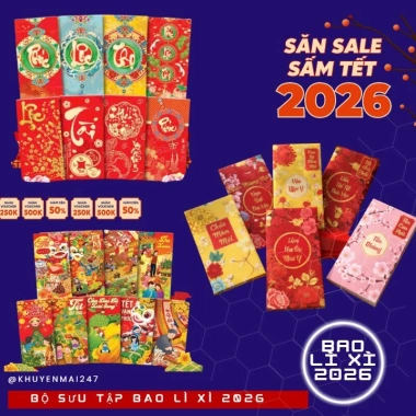 Combo 100 Bao Lì Xì Truyền Thống Bánh Ngọ 2.026 Nhiều Mẫu Đẹp Chọn Theo Chủ Đề 2