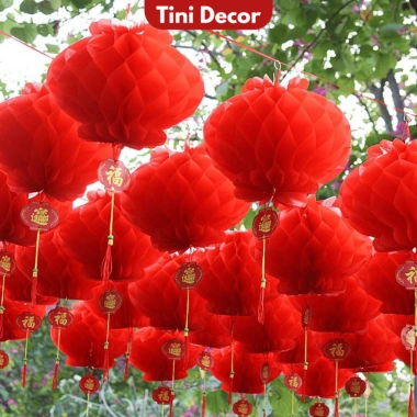 Combo 100 đèn lồng đỏ Tết tặng 10 - Chống nước, trang trí nhà cửa, giá ưu đãi 90.000