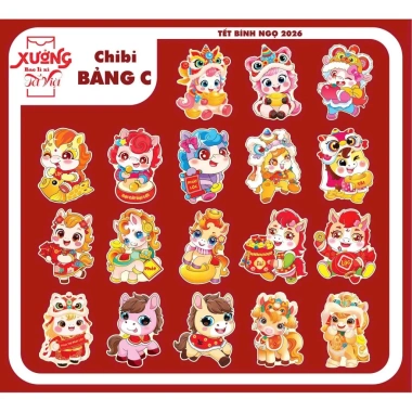 Combo 100 Lì Xì Chipi Phản Quang 2.026 Tết Bính Ngọ - Siêu Giá 18.000đ