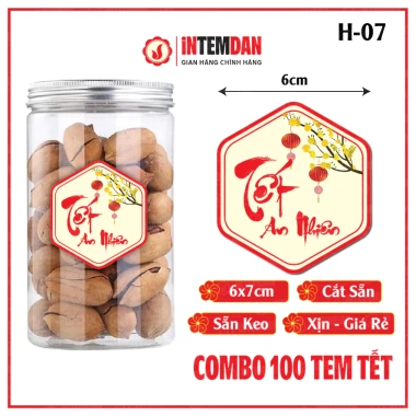 Combo 100 Tem Tết Lục Giác VINH LIEN Decal Giấy Dán Giỏ Quà Dưa Hồng Giá 97.000₫ 4