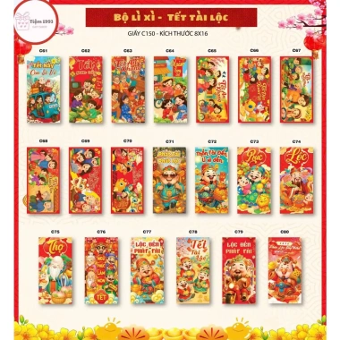 Combo 100c Lì xì Tết Bính Ngọ 2.026 – Giá ưu đãi 100.000₫, chất lượng cao