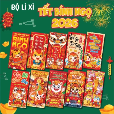 Combo 10c Bao Lì Xì Tết 2.026 - 20 Bao Lì Xì Bánh Ngọt Mẫu Mới Trend Giá 12.000 VND 7