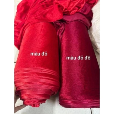 COMBO 10m Vải nhung đỏ khổ 1m6 - Trang trí Tết, cafe, nhà hàng, tiệc cưới - Giá hỏa tốc 290k