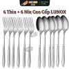 Combo 12 cây inox cao cấp 6 nĩa và 6 thìa ăn cơm tấm không rỉ an toàn 89.000 VND