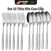 Combo 12 cây inox cao cấp 6 nĩa và 6 thìa ăn cơm tấm không rỉ an toàn 89.000 VND 2