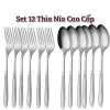 Combo 12 cây inox cao cấp 6 nĩa và 6 thìa ăn cơm tấm không rỉ an toàn 89.000 VND 10