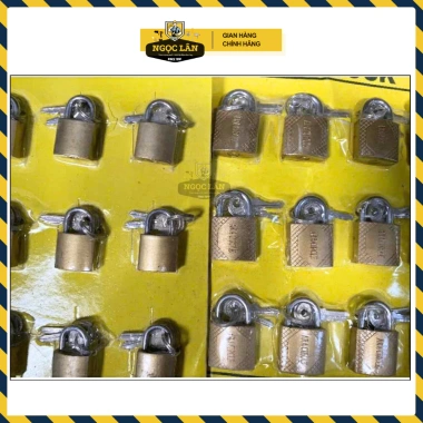 Combo 12 ổ khóa sơn nhủ vàng 2 phân 20mm - Khóa tủ locker, vali mini giá ưu đãi 159k