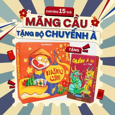 Combo 15 bộ boardgame Mãng Cầu Tết 2.025 + bộ Chuếnh À – Vui chơi cùng gia đình, bạn bè, giá ưu đãi 209.650₫