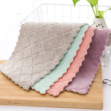 Combo 15 khăn lau bếp 2 mặt siêu thấm 14x24cm - Giá ưu đãi 11.500 VND