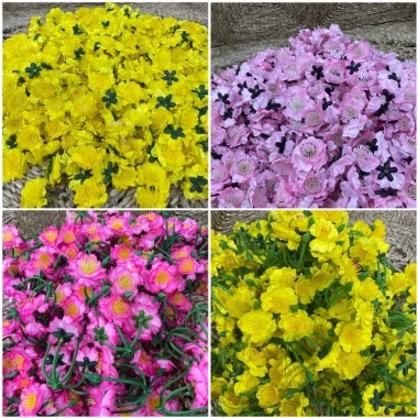 Combo 1kg hoa mai giả & hoa đào giả - Giá ưu đãi 50.000đ, chất lượng sống động