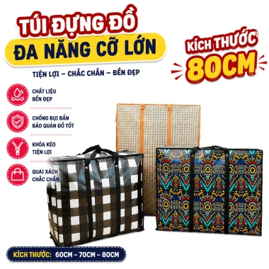 Combo 2-5 Túi Bạt 80cm Loại 1 Dày Ngẫu Nhiên Chống Nước Đựng Chăn Quần Giá Rẻ 2