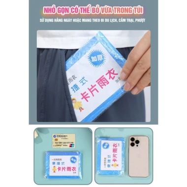 Combo 2 áo mưa gọn gàng, nhét túi balo tiện lợi du lịch RQN2.531 giá 9.899đ