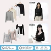 Combo 2 Áo Thun Nữ CELIDO Dài Tay Cổ Tròn và Cổ Vuông Cao Cấp Tôn Dáng Sang Trọng - Đồ Tết 2.026 Giá 127k 2